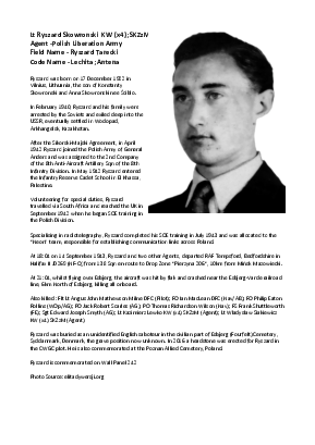 A preview of a PDF biography for Skowronski, Ryszard